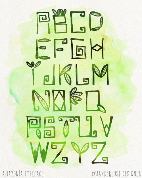 Amazonia Font by Wanderlust Designer