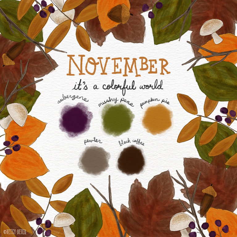 It’s a Colorful World November Palette