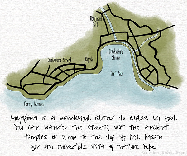 Map of Miyajima, Japan